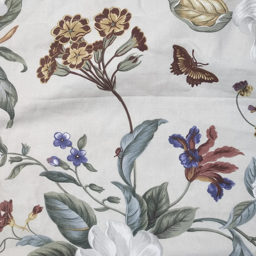 Waverly Williamsburg Garden Images III king floral stripe sham NWOT